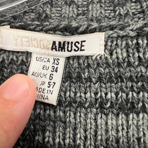 Amuse Society Women's Duster Cardigan Long Sleeve Gray Space Dye Size XS - Picture 8 of 9